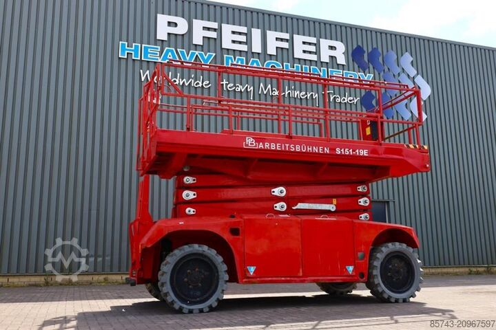 Scissor lift PB Lifttechnik S151-19E 4x4 Electric, 4x4 Drive, 15m Working Heig