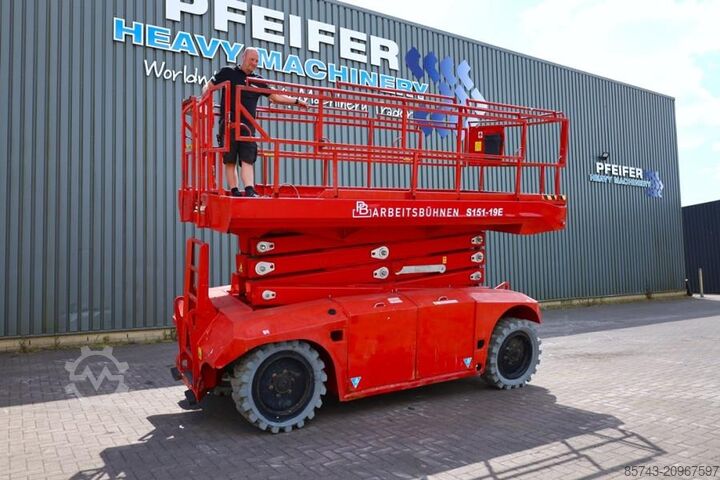 Scissor lift PB Lifttechnik S151-19E 4x4 Electric, 4x4 Drive, 15m Working Heig