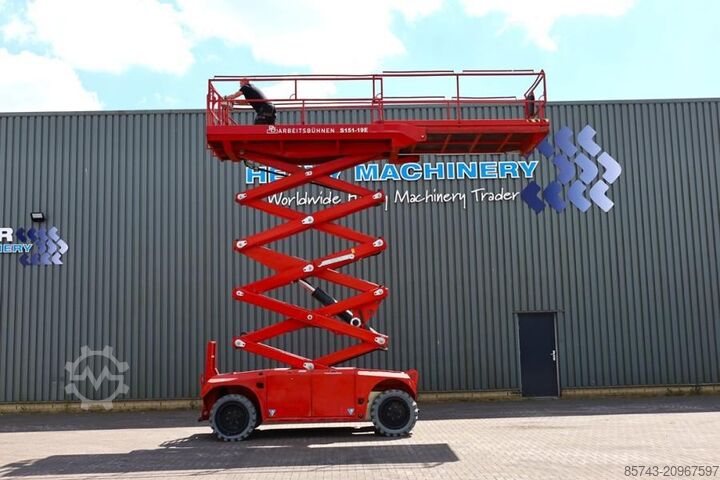 Scissor lift PB Lifttechnik S151-19E 4x4 Electric, 4x4 Drive, 15m Working Heig