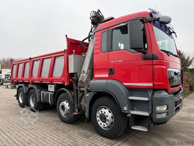 Tipper truck MAN TGS 41.480 8x4 Kipper+Kran Penz/Intarder
