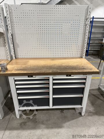 Workbench Hoffmann Garant Werkbank Ready Buche 9 Schubladen H950