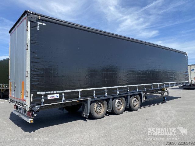 Open semitrailer with tarp Schmitz Cargobull Semitrailer Curtainsider Mega