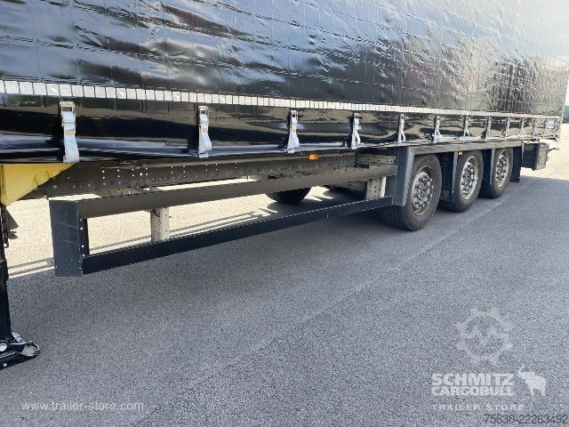 Open semitrailer with tarp Schmitz Cargobull Semitrailer Curtainsider Mega