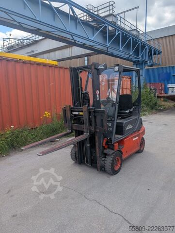 Electric 4-wheel forklift Linde E 16 P-02// Duplex // 3. Ventil // Seitenschieber
