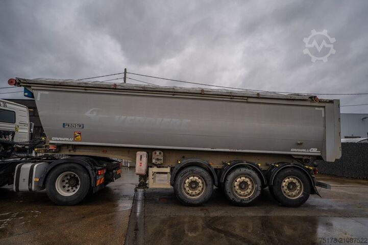 Kipper GRANALU ALU- TP 28m3 +BACHE ELEC CRAMARO