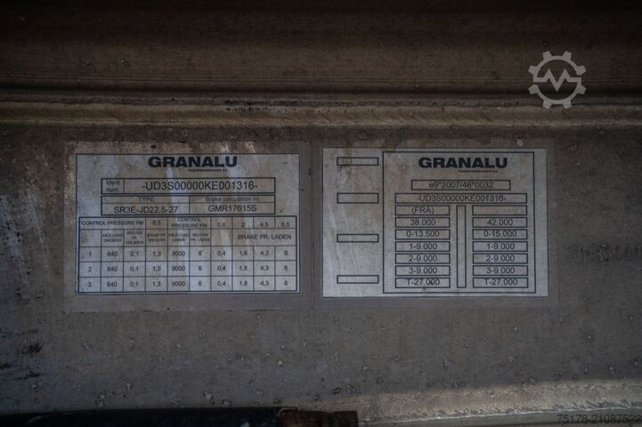 Kipper GRANALU ALU- TP 28m3 +BACHE ELEC CRAMARO