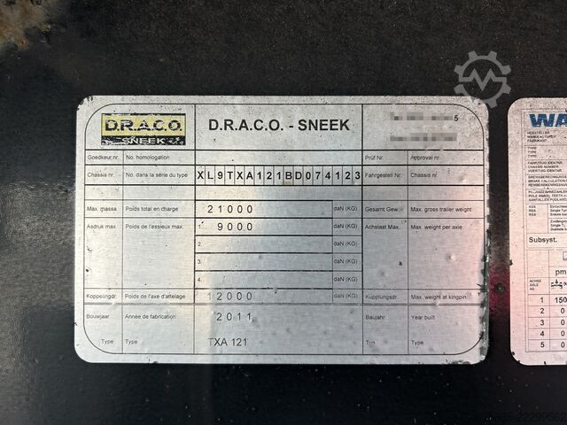 Box body Draco TXA 121 City / 10 mtr / Box / LZV Deel 2 / Laad...