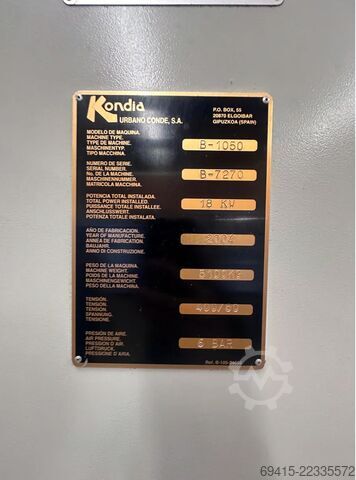 Vertical machining center KONDIA B 1050