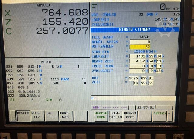 CNC Drehmaschine Hwacheon Hi-TECH 700 II MC