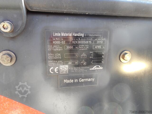 4-wheel forklift Linde H30D-02 Triplex 5,5m