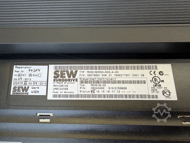 SEW EURODRIVE MOVIDRIVE MDX61B0550-503-4-00 + MDX60A0550-503-4-00, 55 kW, 73,5 kVA SEW EURODRIVE MOVIDRIVE MDX61B0550-503-4-00 + MDX60A0550-503-4-00 55 kW 73,5 kVA SEW EURODRIVE MOVIDRIVE MDX61B0550-503-4-00 + MDX60A0550-503-4-00 55 kW 73,5 kVA