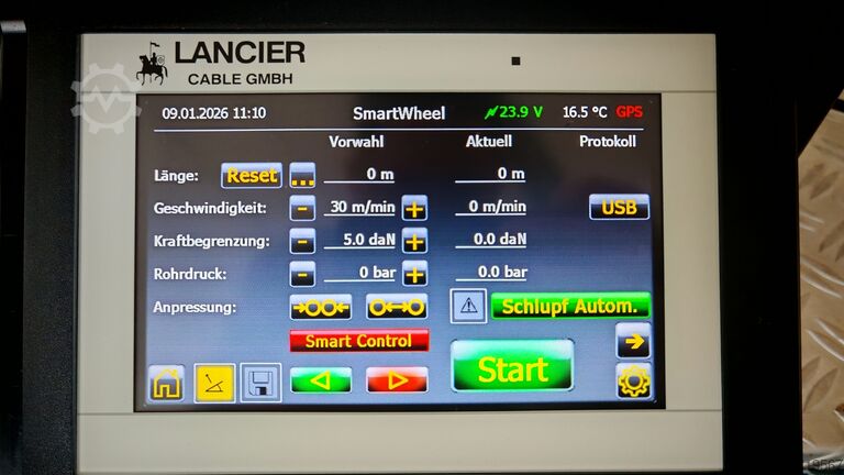 Einblasgerät Einjetten Glasfaserkabel Lancier Smart Wheel 79000