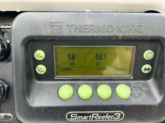Low loader semitrailer KRONE MULTITEMP, KüHLAUFLIEGER, TK SLXI SPECTRUM, TRENNWAND,  DOPPELSTOCK, BLUMENBREITE