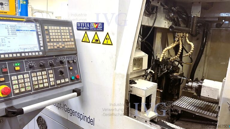 CNC Swiss-type lathe with bar feeder WIVIA W428