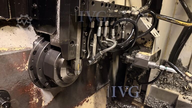 CNC Swiss-type lathe with bar feeder WIVIA W428