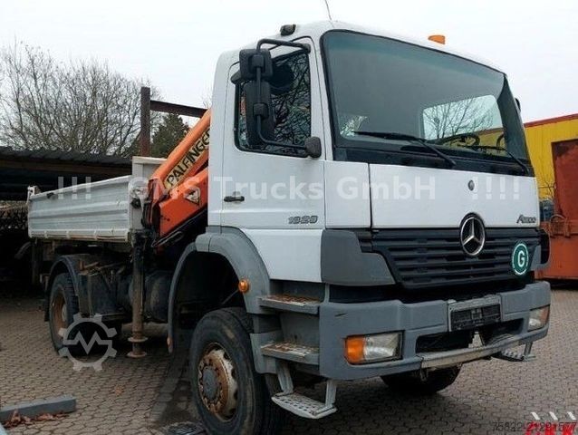 Three-sided tipper truck MERCEDES-BENZ Atego 1828 / 4X4 ALLRAD / Meiller /18 Kran FUN K
