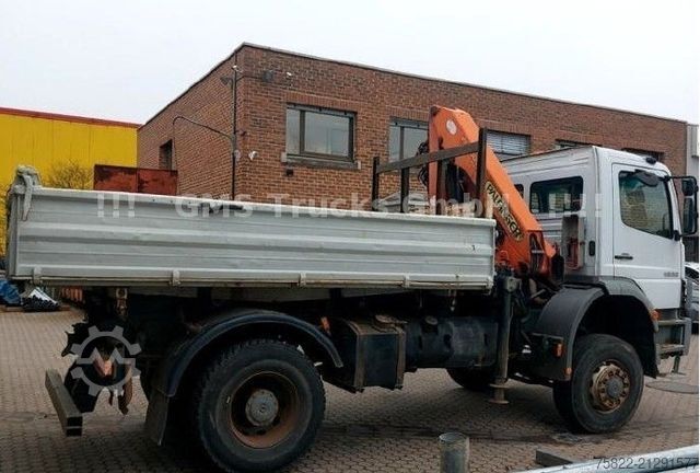 Three-sided tipper truck MERCEDES-BENZ Atego 1828 / 4X4 ALLRAD / Meiller /18 Kran FUN K