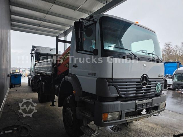 Three-sided tipper truck MERCEDES-BENZ Atego 1828 / 4X4 ALLRAD / Meiller /18 Kran FUN K