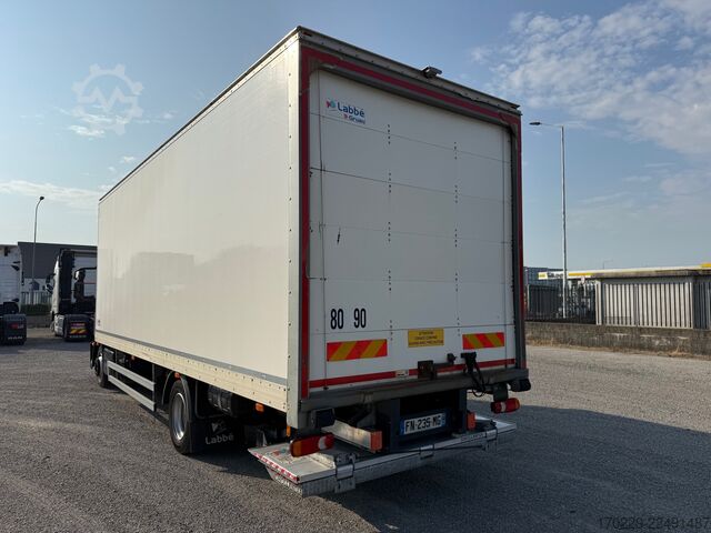 Truck with flatbed and retractable tail lift iveco eurocargo