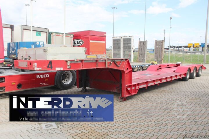 Tiefbett-Sattelauflieger für den Transport von Baumaschinen BERTOJA carrellone culla vasca verricello usato