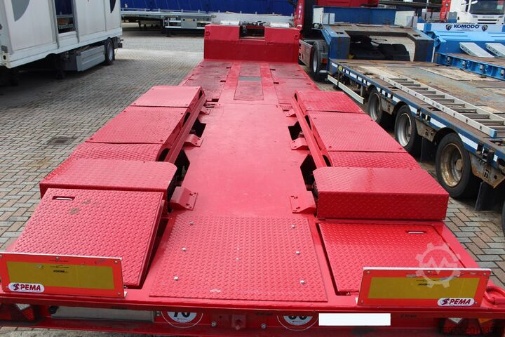 Low-loader semi-trailer for transporting construction machinery BERTOJA carrellone culla vasca verricello usato