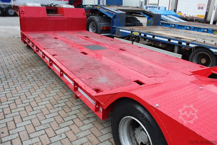 Tiefbett-Sattelauflieger für den Transport von Baumaschinen BERTOJA carrellone culla vasca verricello usato