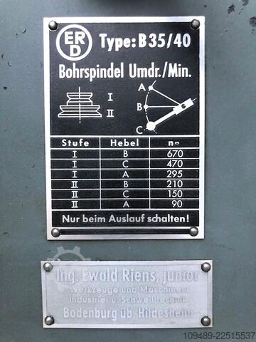Column drilling machine / ERD B35/40 ERD B35/40