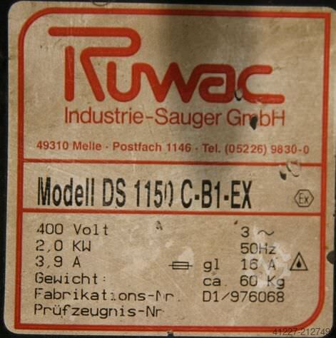 Industriestaubsauger Ruwac DS1150C-B1-EX