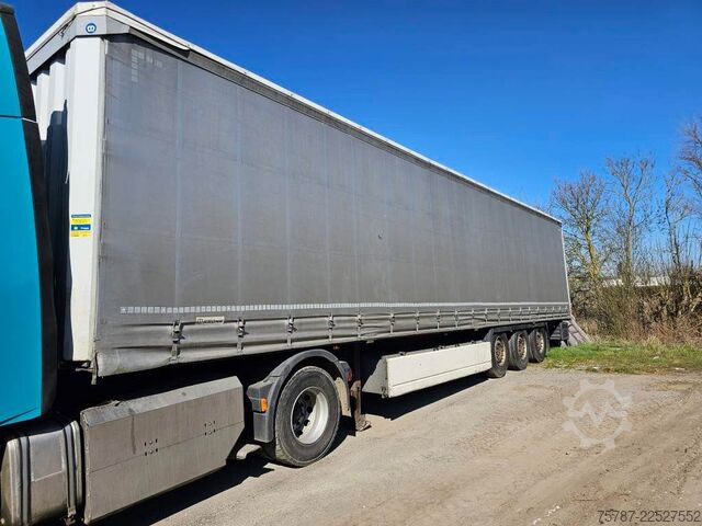 Open semitrailer with tarp KRONE Gardine Standard,Palettenkasten,Zollschnurr,Lift