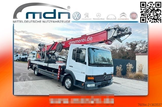 Truck-mounted crane van MERCEDES-BENZ Atego 815 Dachdecker Kran 34m Seilwinde