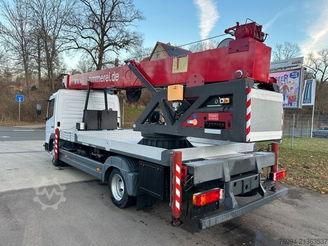 Truck-mounted crane van MERCEDES-BENZ Atego 815 Dachdecker Kran 34m Seilwinde