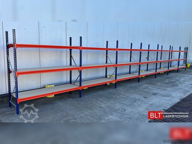 Weitspannregal ca. 28,55 lfm. Weitspannregale H: 200 cm T: 60 cm , 400 kg Fachlast , 3 Ebenen