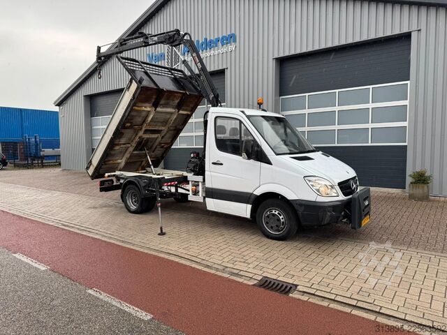 Tipper Mercedes-Benz 513 CDI, Crane Hiab 022-2 kipper