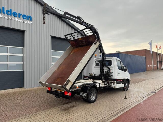 Tipper Mercedes-Benz 513 CDI, Crane Hiab 022-2 kipper