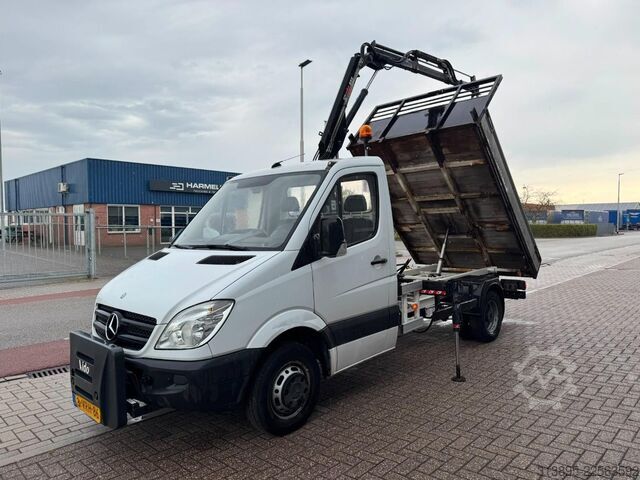 Tipper Mercedes-Benz 513 CDI, Crane Hiab 022-2 kipper