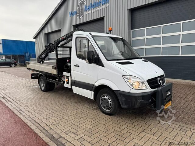 Tipper Mercedes-Benz 513 CDI, Crane Hiab 022-2 kipper