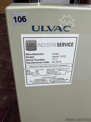 Dichtheitsprüfanlage ULVAC HELIOT 701D helowy wykrywacz niesz ULVAC HELIOT 701D helowy wykrywacz niesz