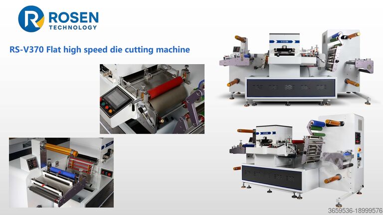 Flat high speed die cutting machine Rosen Technology S.R.L RS-V370