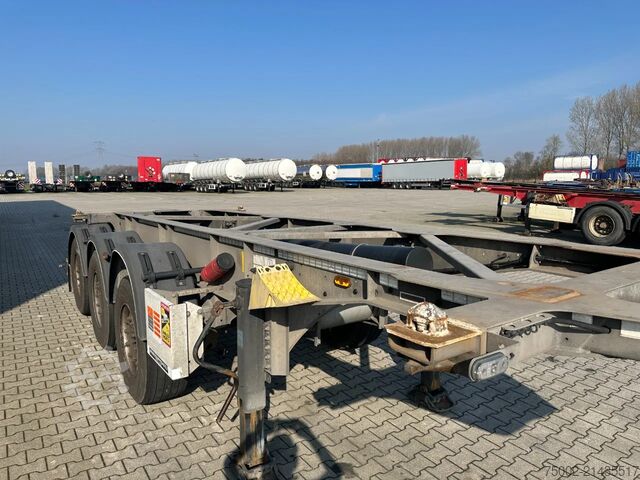 Container transportation Van Hool 3-ASSIGE OPLEGGER 20FT ADR CHASSIS / EMPTY WEIG...