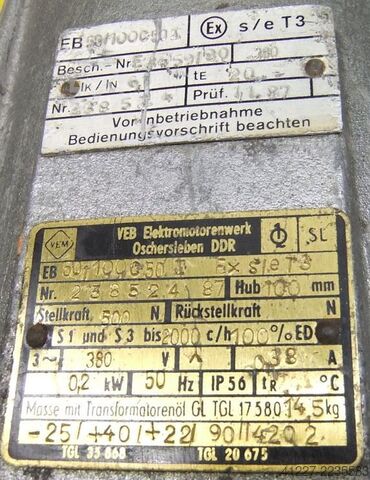 Electro-hydraulic lifting device VEB EB50/100C50