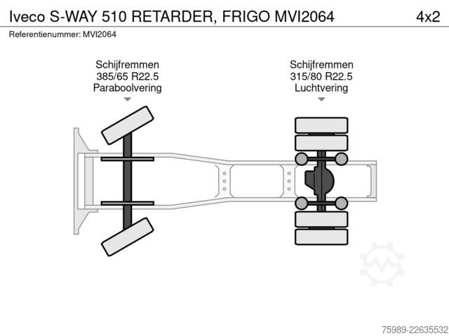 Standard tractor Iveco S-WAY 510 RETARDER, FRIGO