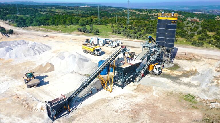 Mobile Betonmischanlage FABO Mobile Concrete Batching Plant 120 m3/h Mobile Concrete Batching Plant