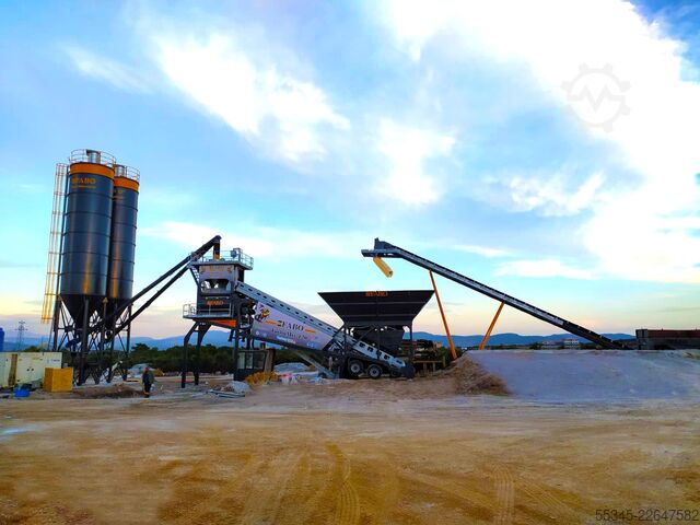 Mobile Betonmischanlage FABO Mobile Concrete Batching Plant 120 m3/h Mobile Concrete Batching Plant