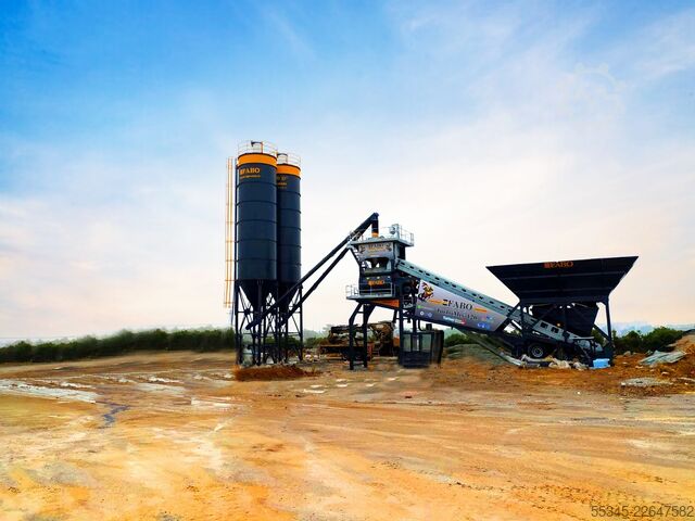 Mobile Betonmischanlage FABO Mobile Concrete Batching Plant 120 m3/h Mobile Concrete Batching Plant