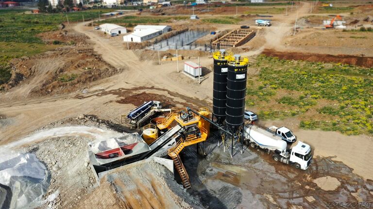 Mobile Betonmischanlage FABO Mobile Concrete Batching Plant 100 m3/h Mobile Concrete Batching Plant