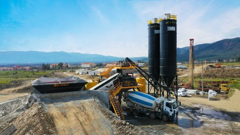 Mobile Betonmischanlage FABO Mobile Concrete Batching Plant 100 m3/h Mobile Concrete Batching Plant