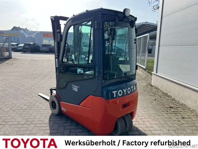 Electric 3-wheel forklift Toyota 8 FBEK 16 T / 350 Std.!