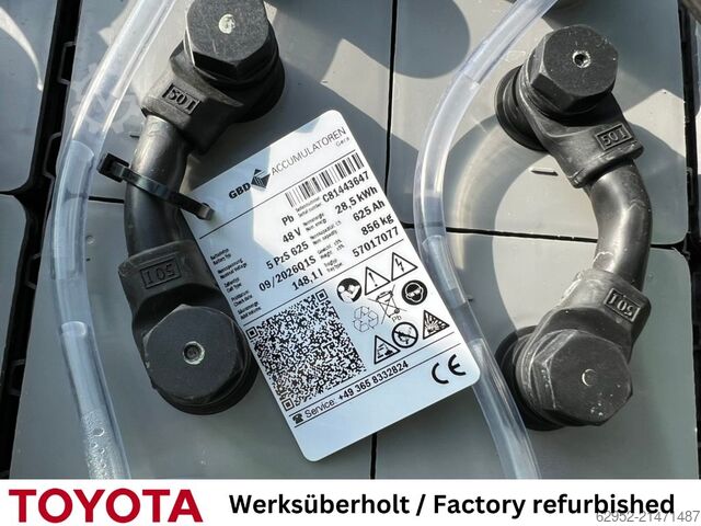 Electric 3-wheel forklift Toyota 8 FBEK 16 T / 350 Std.!