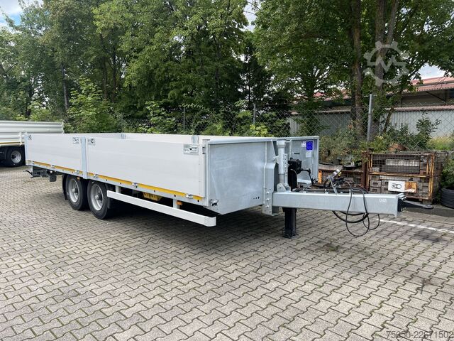 Anhänger mit offener Pritsche Möslein THT 11- G 6,2  Tandem Pritsche- Tieflader mit Rungentaschen