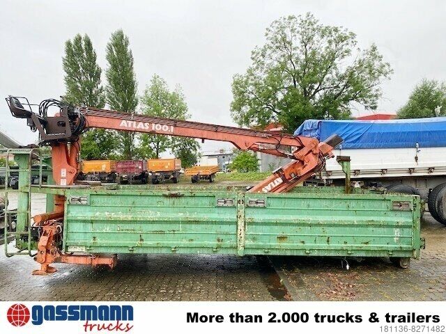 Roll-off container  Abrollcontainer mit Flügeltüren & Atlas Kran AK